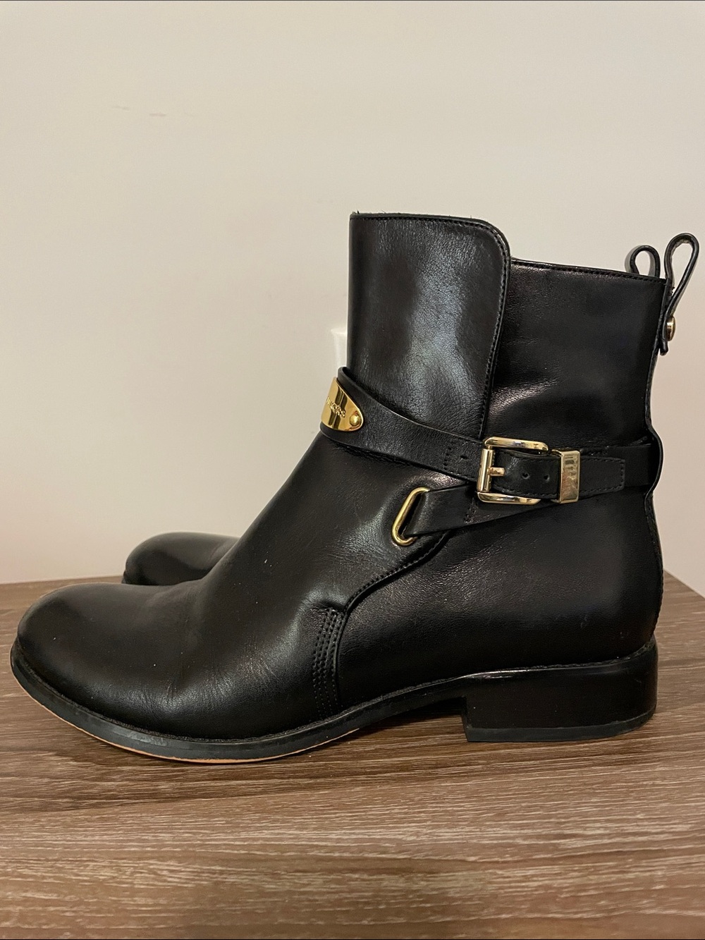 Michael Kors Arley Ankle Boots Black Size 8 Biker Inspired Western Modern Preppy